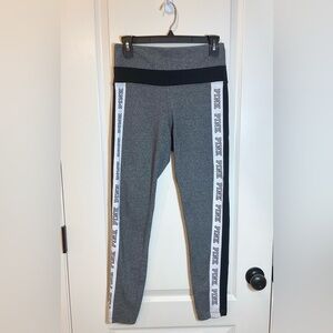 PINK Victoria's Secret Side Tape Logo Yoga Pants